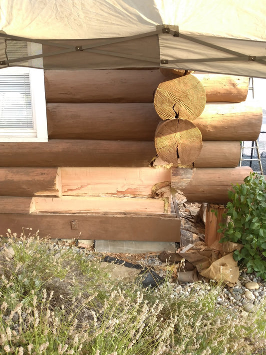 ROTTED CORNER LOG REPAIRS MM WOOD RESTORATION